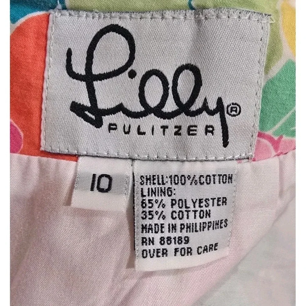 Lilly Pulitzer Lined Skirt‎ Women  Tropical Floral Print Preppy Y2K Skirt SZ 10
